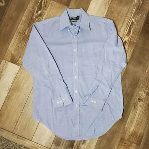 Lauren Ralph Lauren Classic Fit Men's Non Iron Blue Dress Shirt 15 1/2 32/33
